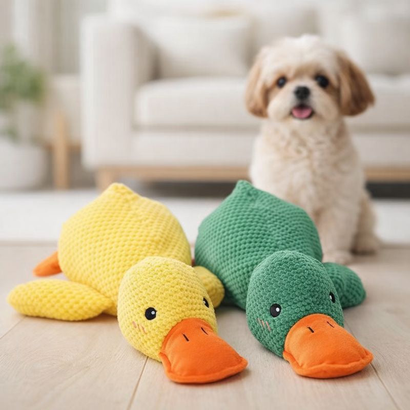 Plush Duck Toy – Soft Companion with Squeak Sound for Dogs