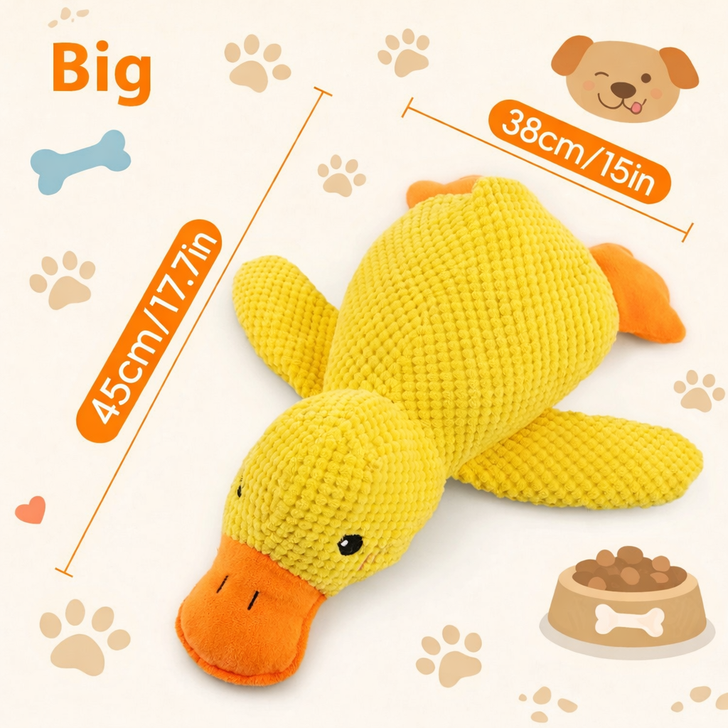 Plush Duck Toy – Soft Companion with Squeak Sound for Dogs
