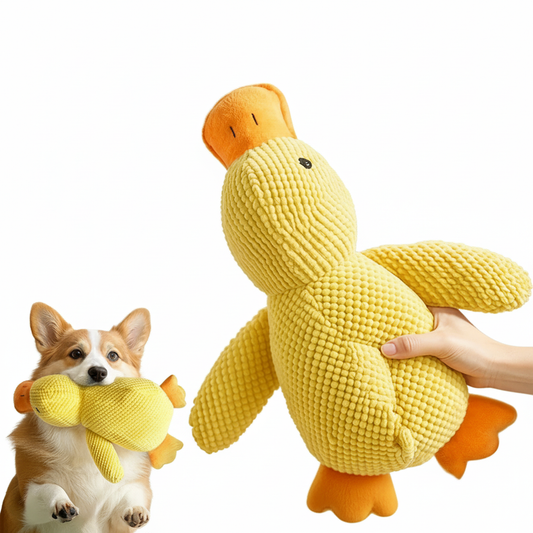 Plush Duck Toy – Soft Companion with Squeak Sound for Dogs