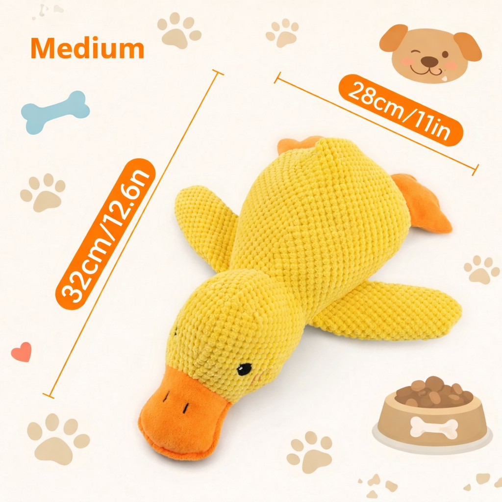 Plush Duck Toy – Soft Companion with Squeak Sound for Dogs
