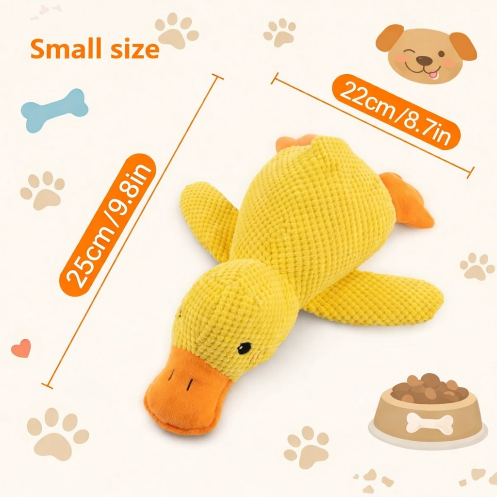 Plush Duck Toy – Soft Companion with Squeak Sound for Dogs